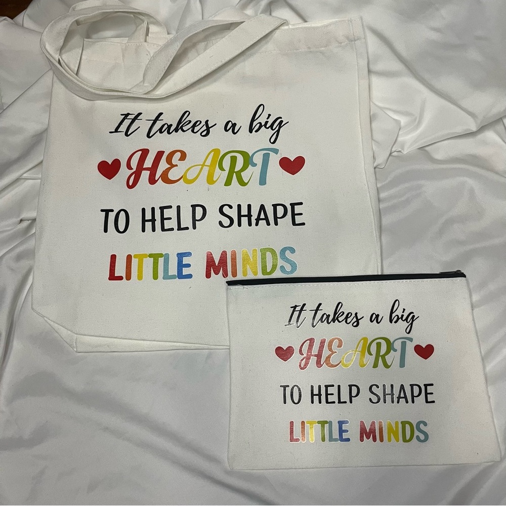 Tote bag and small bag for teachers!